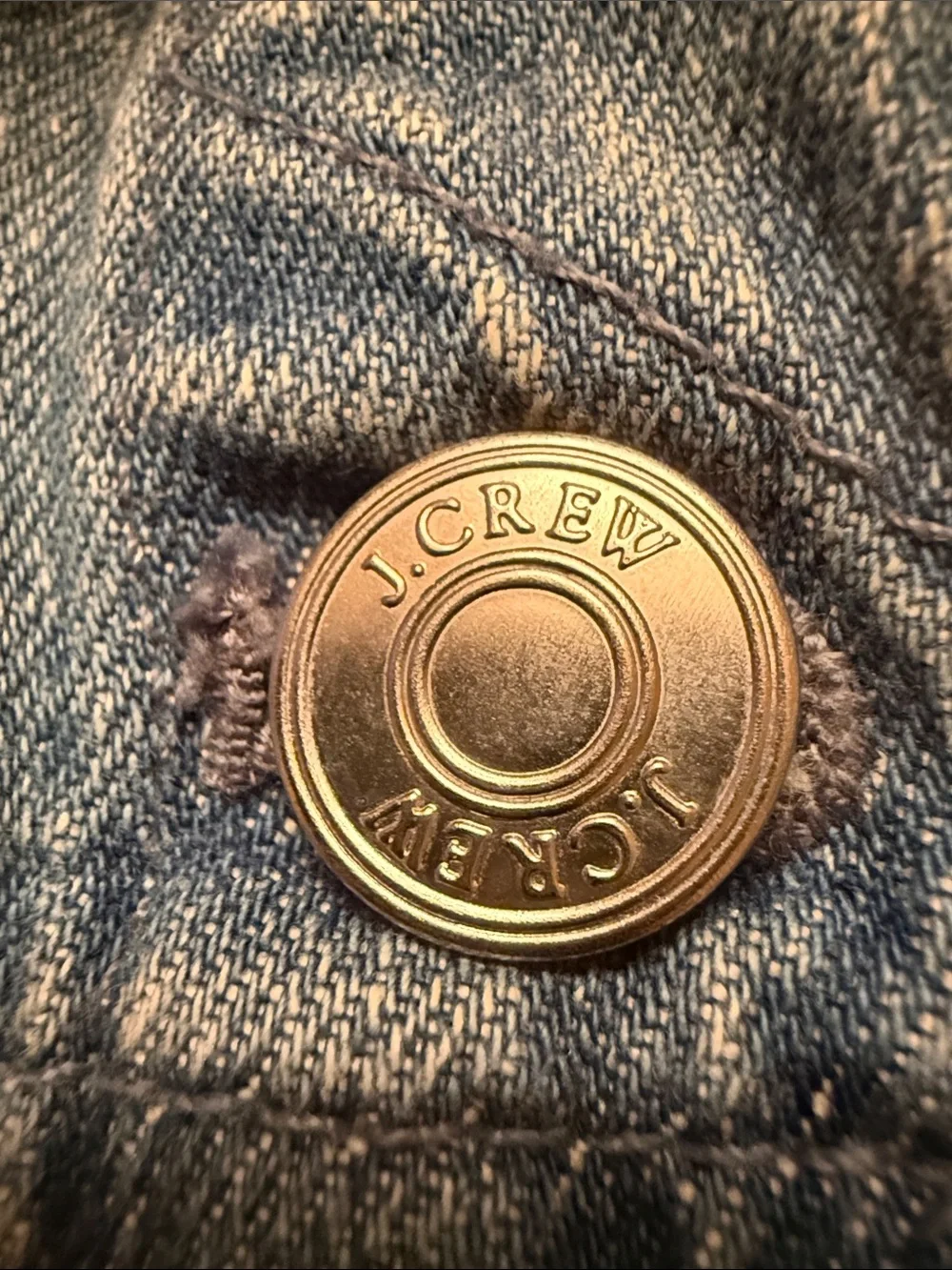 J.‎ Crew Cream Wall Hook with Blue Denim Accent sz small